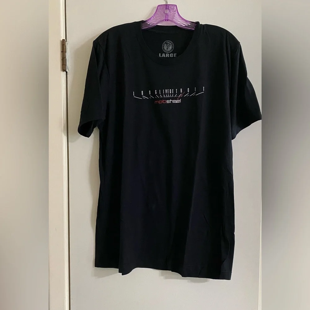 Rides to die for MobSteel men’s T-shirt, black size large excellent condition - Picture 3 of 4